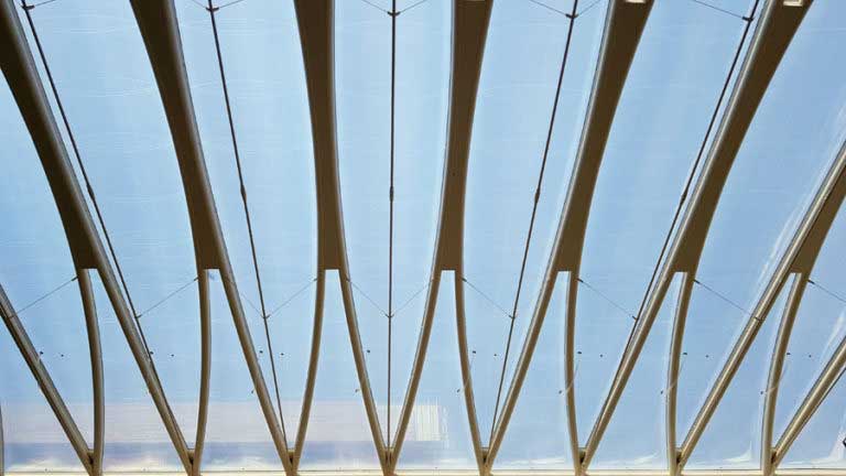 Atrium Covered With Etfe Cushions Special Tensile Structures And Marquees